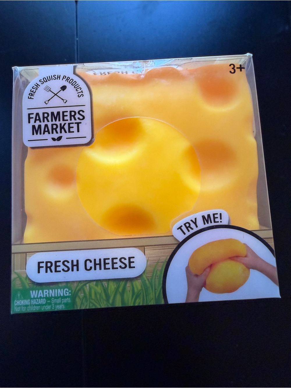 New Jumbo 4.5" Cube Squishy Cheese Block Sunny Days Sensory Toy Farmers Market